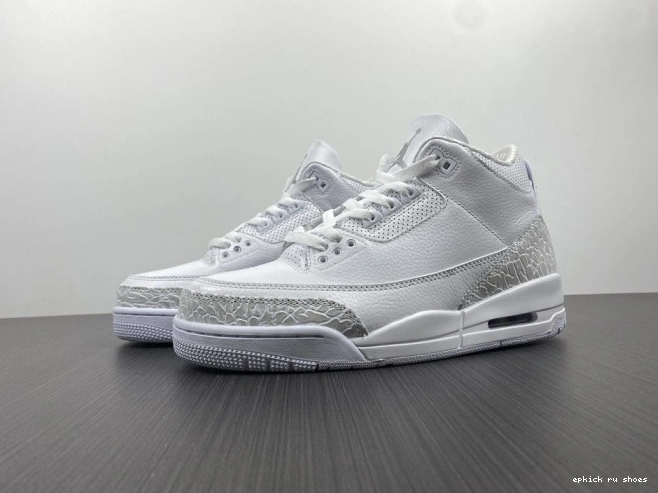 Rep White' Retro Jordan 3 PS 'Triple Air 429487-111 0707